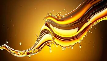 Gießen golden Honig Textur. gesund und natürlich köstlich Süßigkeiten. fließen tropft Gelb geschmolzen flüssig. Essen Hintergrund. generativ ai foto