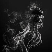 ai generativ abziehen Hintergrund schwarz und Weiß Rauch foto