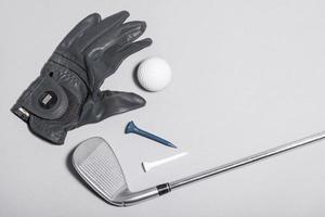 Draufsicht Handschuh Golfausrüstung. hochwertiges schönes Fotokonzept