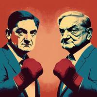 korporativ Schlacht adani Unternehmen vs. George soros foto