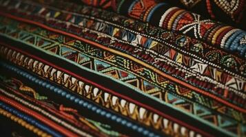 bunt afrikanisch Stammes- Muster zum Textil- Design und Zuhause Dekor foto