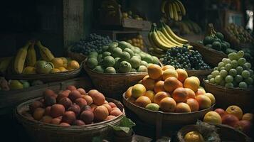 bunt frisch produzieren beim das Markt foto