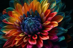 beschwingt abstrakt Blume Design von mehrere Kamera Winkel foto