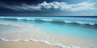 heiter Blau Ozean und Himmel Hintergrund foto