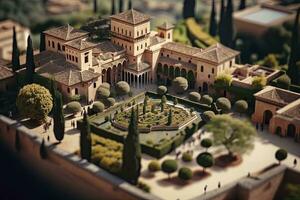 entdecken das Schönheit von Alhambra Palast im Spanien foto
