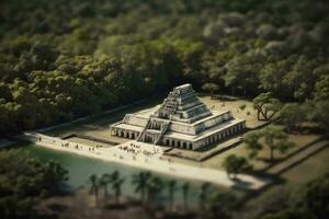 entdecken das Miniatur Welt von chichen itza Mexiko foto