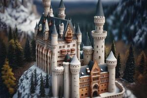 Miniatur neuschwanstein Schloss im Deutschland foto