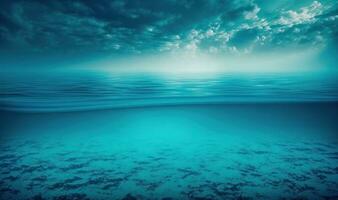 ätherisch tief Blau See Wasser abstrakt Hintergrund zum Fachmann verwenden foto