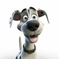 bezaubernd großartig Däne mit ein pixarstyle Lächeln foto