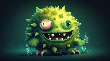 bezaubernd Virus Monster- Illustration zum medizinisch und Gesundheit verbunden Designs foto