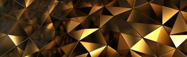 golden geometrisch polygonal Oberfläche Hintergrund foto