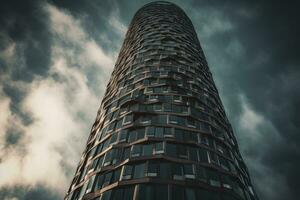 Verdrehen Hochhaus im Malmö ein filmisch Schuss foto