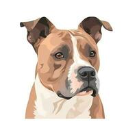 minimalistisch Staffordshire Stier Terrier Aquarell Gemälde im Sanft Pastell- Farben foto