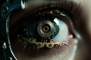 Makro Roboter Auge zum Hightech Vision Anwendungen foto
