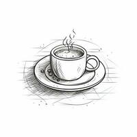 genießen das Aroma von frisch gebraut Kaffee mit diese Keramik Untersetzer und Kaffee Bohnen foto