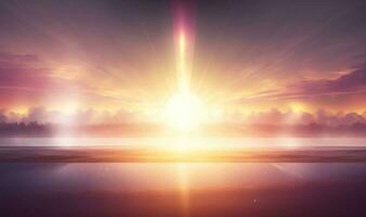 Sanft ätherisch Sonnenaufgang Hintergrund mit Kopieren Raum foto