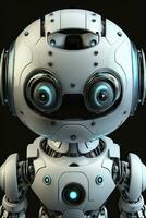lächelnd Roboter Zahl Nahansicht Porträt foto