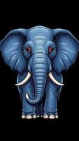 illustriert Elefant auf dunkel Hintergrund generativ ai foto
