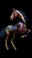pixelig Pferd im Fokus generativ ai foto