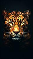 pixelig Leopard im Fokus generativ ai foto
