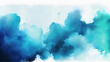 beschwingt Blau Aquarell Gradient Hintergrund ai generiert foto