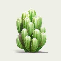 minimalistisch Opuntie Kaktus Illustration ai generiert foto