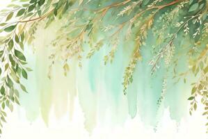 Lexur Aquarell Eukalyptus Hintergrund foto