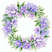 Aquarell lila Blumen Clip Art foto