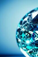 Diamant Nahansicht Hintergrund Makro Schuss von das Weiß Edelsteine und Perlen foto