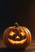 3d Hintergrund mit Halloween Kürbis Poster Vorlage Hintergrund foto