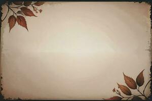 Jahrgang Papier mit Blätter Textur Hintergrund foto