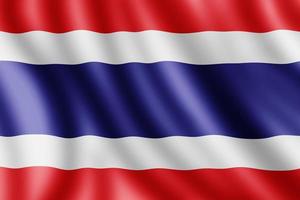 Thailand-Flagge, realistische Darstellung foto