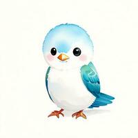 Aquarell Kinder Illustration mit süß Vogel Clip Art foto