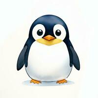 Aquarell Kinder Illustration mit süß Pinguin Clip Art foto