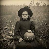 Kinder Kinder Halloween unheimlich Jahrgang Fotografie Masken 19 .. Jahrhundert Grusel Kostüme Party foto