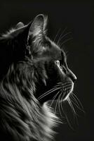 Kitty Katze Silhouette Kontur schwarz Weiß von hinten beleuchtet Bewegung tätowieren Fachmann Fotografie foto