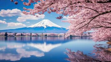 Japan Zen Landschaft Panorama Aussicht Fotografie Sakura Blumen Pagode Frieden Stille Turm Mauer foto