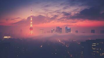 Japan Zen Tokyo Fernseher Turm Landschaft Panorama Aussicht Fotografie Sakura Blumen Pagode Frieden Stille foto