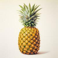 Ananas detailliert Aquarell Gemälde Obst Gemüse Clip Art botanisch realistisch Illustration foto