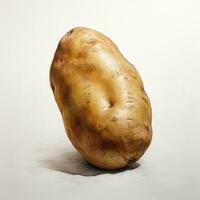 Kartoffel detailliert Aquarell Gemälde Obst Gemüse Clip Art botanisch realistisch Illustration foto
