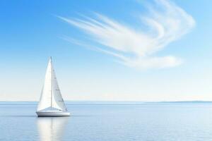 Yacht Boot Meer Segeln Wind Geschwindigkeit Navigation Freiheit Entspannung fließen romantisch Fotografie Antenne foto