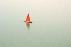 Yacht Boot Meer Segeln Wind Geschwindigkeit Navigation Freiheit Entspannung fließen romantisch Fotografie Antenne foto