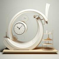 Großvater Uhr retro futuristisch Möbel skizzieren Illustration Hand Zeichnung Referenz Idee foto