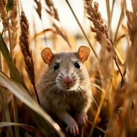 Maus Ratte versteckt Raubtier Fotografie Gras National geografisch Stil 35mm Dokumentarfilm Hintergrund foto