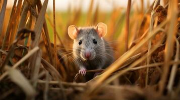 Maus Ratte versteckt Raubtier Fotografie Gras National geografisch Stil 35mm Dokumentarfilm Hintergrund foto