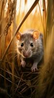 Maus Ratte versteckt Raubtier Fotografie Gras National geografisch Stil 35mm Dokumentarfilm Hintergrund foto