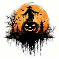 Jack Laterne Kürbis Halloween Clip Art Illustration Vektor T-Shirt Aufkleber Schnitt Sammelalbum tätowieren foto