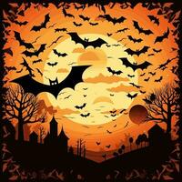 Vampir Schloss Haus Halloween Clip Art Illustration Vektor T-Shirt Design Schnitt Sammelalbum tätowieren foto