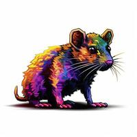 Maus Ratte retro Jahrgang 8 Bit Pixel Clip Art Aufkleber Logo Illustration Vektor isoliert Digital Kunst foto