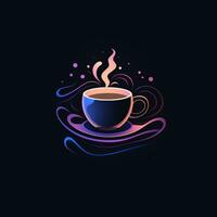 Kaffee Tasse Logo Symbol Aufkleber Emblem Clip Art Illustration einfach Vektor png eps isoliert foto